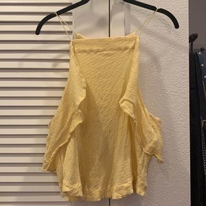 Yellow Free People Thin Strapped Top